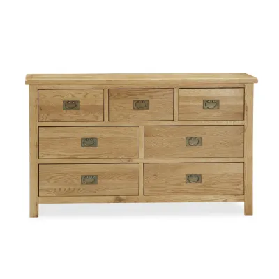 Waxed Oak 3 Over 4 Chest of Drawers
