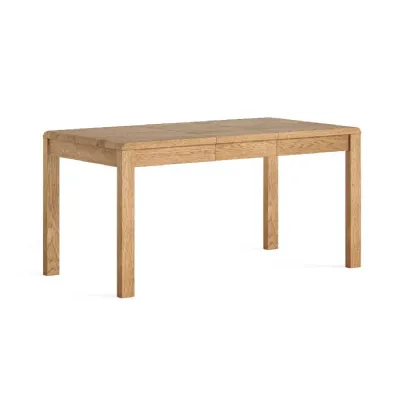 Oak Extending Dining Table Round Edges 115 to 155cm