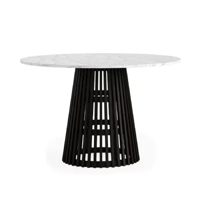 ROUND DINING TABLE 1200 Top BLACK
