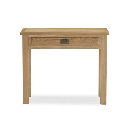 Oak Writing Laptop Desk with Dovetail Drawer