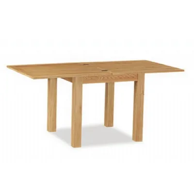 Oak Large Rectangular Flip Top Dining Table 85 to 170cm