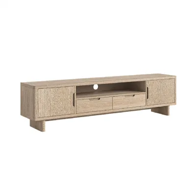 Light Oak 2 Door 2 Drawer Extra Wide TV Entertainment Unit