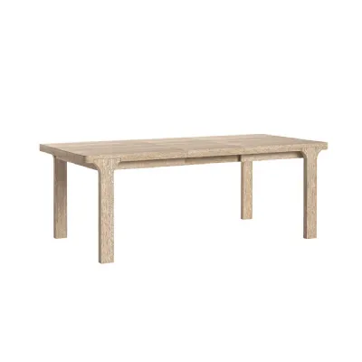 Sandblasted Oak Large Extending Dining Table 165 to 215cm