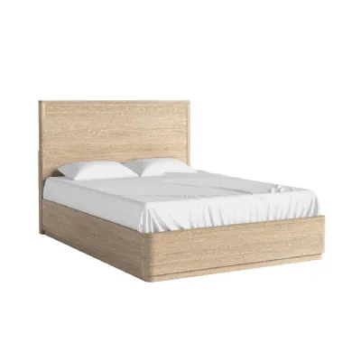 Sandblasted Oak 5ft King Size Bed Frame Tall Headboard
