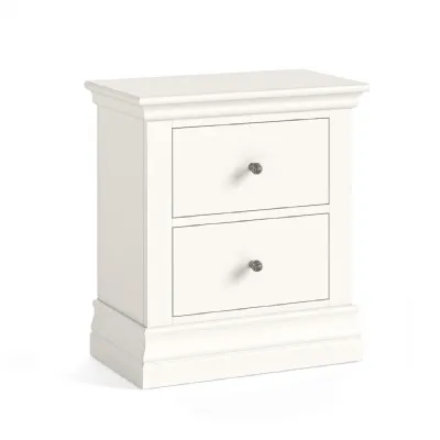 Coconut Milk Wood 2 Drawer Small Bedside Table