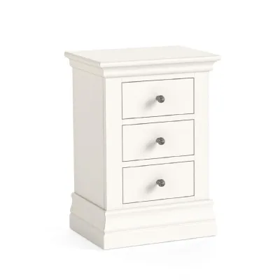 Bedside 3 Drawer Coconut Milk