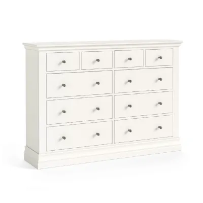 Coconut Milk Wood 4 Over 6 Large Chest of Drawers