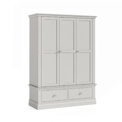 Triple Wardrobe Light Grey