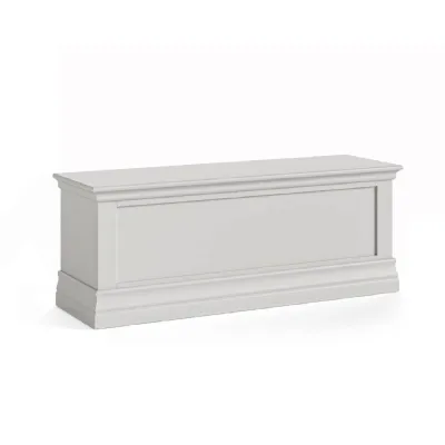 Light Grey Wood Blanket Box Cum Bench