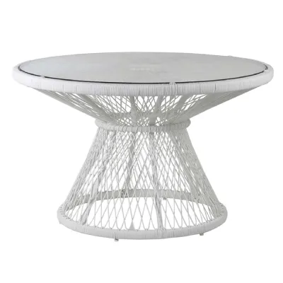 Roca White Round Dining Table