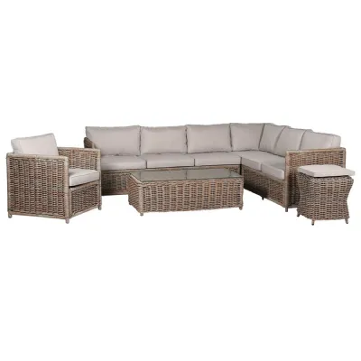 Solana Aluminium Rattan Set with Cushions