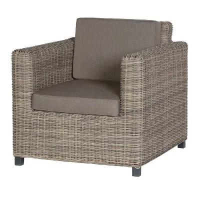 Outdoor Rattan Armchair With Cushions