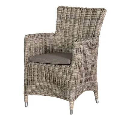 Outdoor Garden Rattan Dining Chair With Cushion