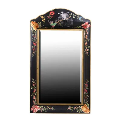Black Lyre Bird Design Mirror