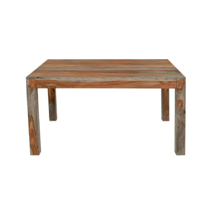 Modern Distressed Brown Sheesham Wood 6 Seater Dining Table