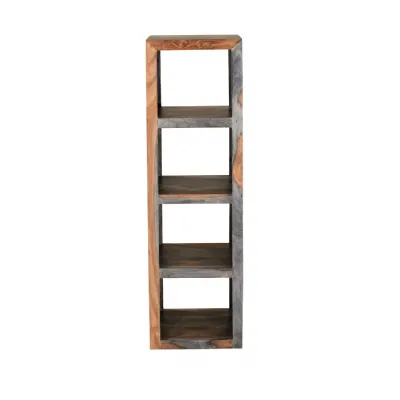 Modern Two Tone Sheesham Wood 4 Hole Display Unit