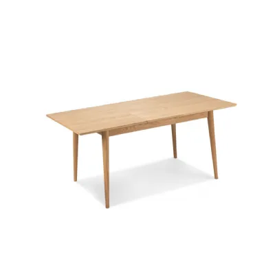 Modern Style Oak Veneer Rectangular 4 to 6 Seater Extended Dining Table