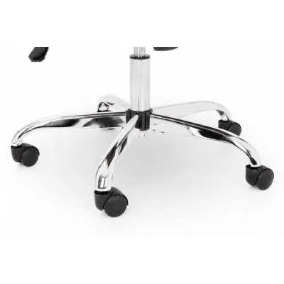 Gio Ivory And Chrome Office Chair