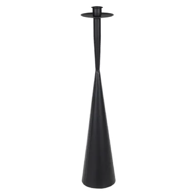 Sleek Black Candle Holder