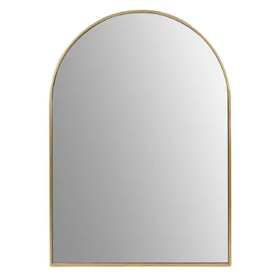 Gold Arch Top Wall Mirror