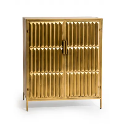 Industrial Gold 'Fitzgerald' 2 Door Metal Side Cabinet