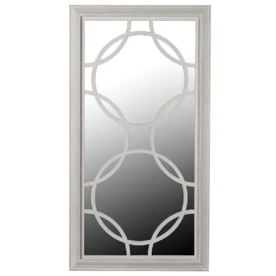 Grey Lattice Circles Mirror
