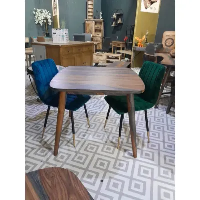 Scandinavian Two Tone Sheesham Wood 90cm Dining Table