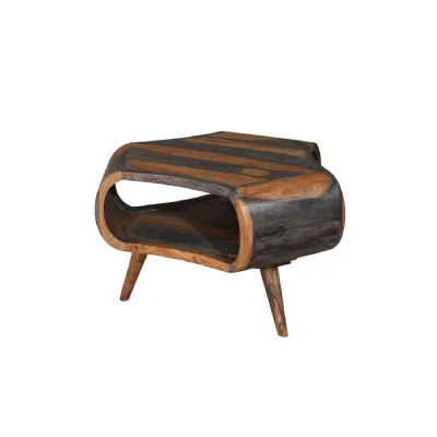 Modern Sheesham Wood Small Tri Coffee Table