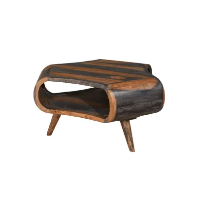 Modern Sheesham Wood Large Tri Coffee Table