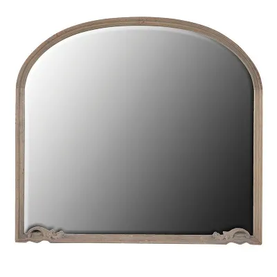 Arched Top Overmantle Carved Wall Mirror