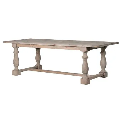 Large Wide Reclaimed Pine Refectory Dining Table Seats 8 to 10 People 100 x 245cm