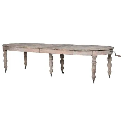 Reclaimed Pine Large Oval Extending Dining Table