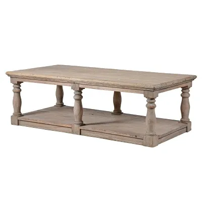 Reclaimed Stripped Weathered Pine Large Rectangular Coffee Table 170 x 69.5cm