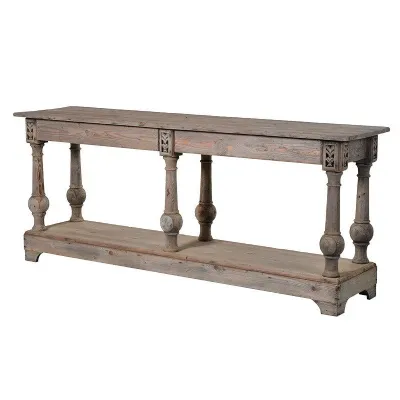 Reclaimed Pine 2 Drawer Console Table