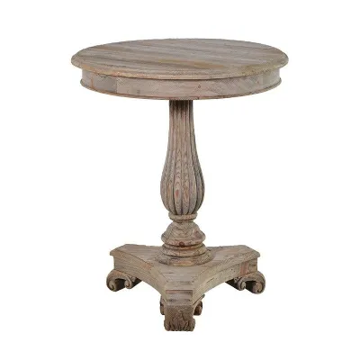 Reclaimed Weathered Pine Wine Side End Table