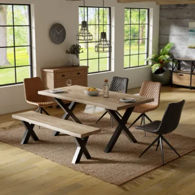 ACACIA LIVE EDGE 180 cm X LEG Dining TABLE