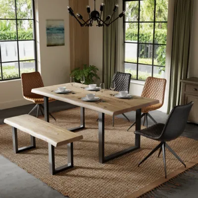 ACACIA LIVE EDGE 180 cm U LEG Dining TABLE