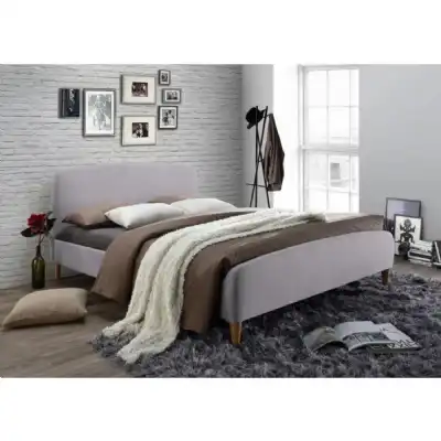 Glenda Light or Dark Grey Fabric Bed Frames