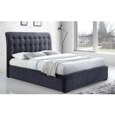 Dark Grey Fabric 4ft 6 Chesterfield Style Bed Frame