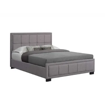 120cm Hannover Fabric Bed Grey
