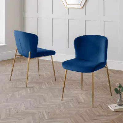 Set Of 2 Harper Dining Chairs Blue
