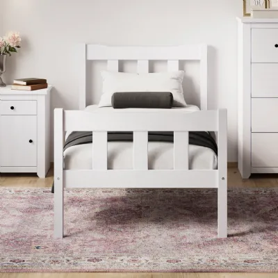 Havana White Single Bed