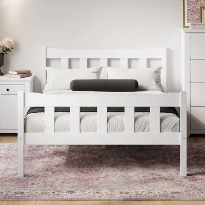 Havana White Double Bed
