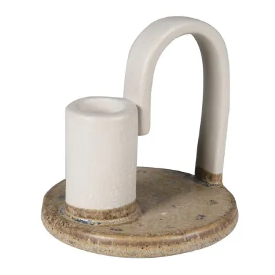 White Ceramic Candle Holder