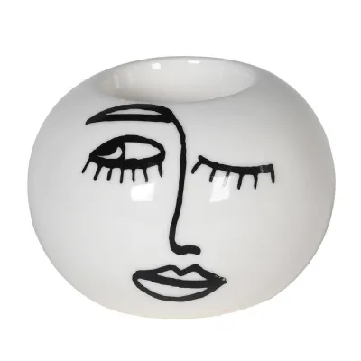 Face Round Candle Holder