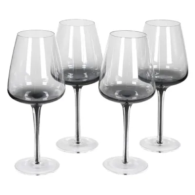 Set of 4 Smokey White Wine Glasses
