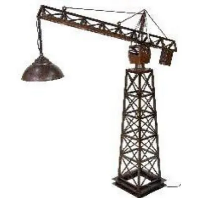 Black Metal Crane Design Floor Lamp with Adjustable Arm