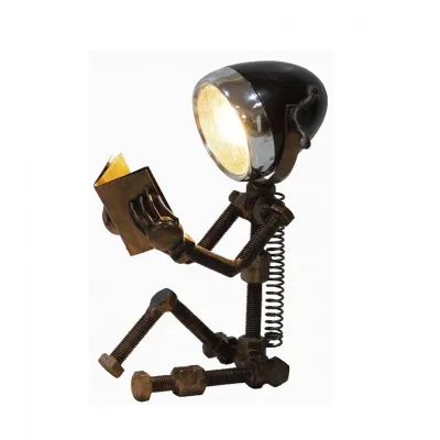 Reclaimed Parts Robot Table Lamp Book time
