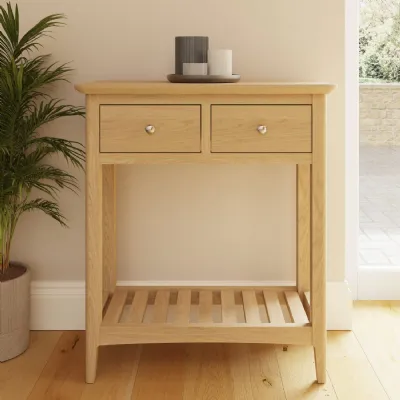 Hudson Ash 2 Drawer Console Hall Table