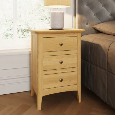 Newark Ash 3 Drawer Bedside